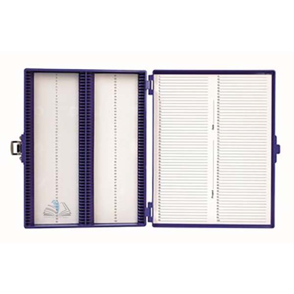 Microscope Slide Storage Box, Plastic - 100 Slide Capacity